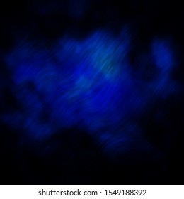 Dark BLUE vector background with curved lines. Abstract illustration with gradient bows. Best design for your ad, poster, banner.