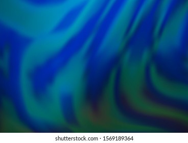 Dark BLUE vector background with curved circles. Colorful illustration in abstract marble style with gradient. Marble design for your web site.
