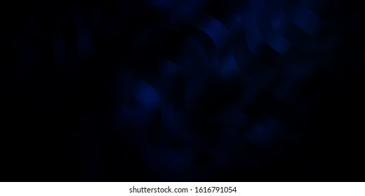 Dark BLUE vector background with curved lines. Brand new colorful illustration with bent lines. Template for cellphones.