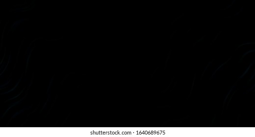 Dark BLUE vector background with curved lines. Bright illustration with gradient circular arcs. Pattern for booklets, leaflets.
