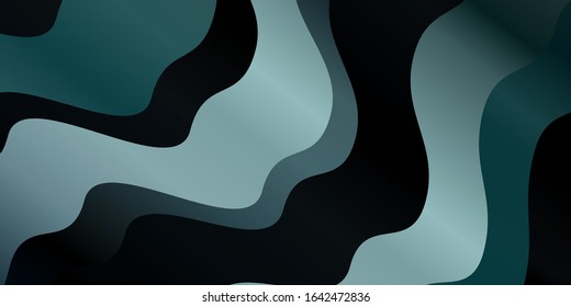 Dark BLUE vector background with curved lines. Colorful illustration in circular style with lines. Design for your business promotion.