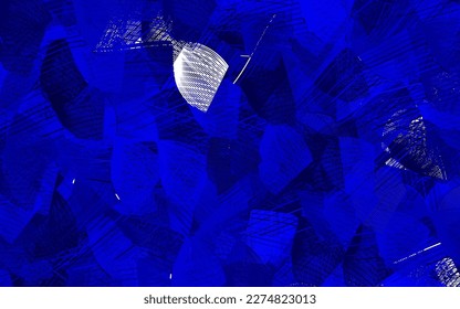 Fondo vector azul oscuro con líneas curvas. Una elegante ilustración brillante con líneas de degradado. Nuevo diseño para tu anuncio.