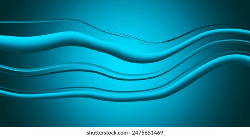 Dark BLUE vector background with curved lines. Colorful illustration in abstract style with gradient. Elegant pattern for a brand book.