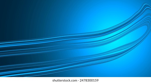 Dark BLUE vector background with curved lines. Colorful illustration in abstract style with gradient. Elegant pattern for a brand book.