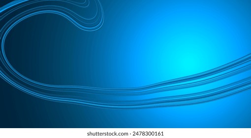 Dark BLUE vector background with curved lines. Colorful illustration in abstract style with gradient. Elegant pattern for a brand book.