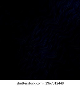 Dark BLUE vector background with curves. Abstract gradient illustration with wry lines. Pattern for websites, landing pages.