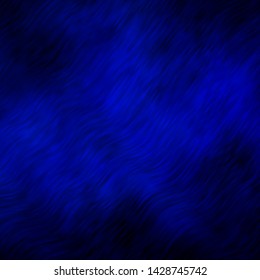 Dark BLUE vector background with curves. Colorful geometric sample with gradient curves.  Template for your UI design.