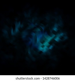 Dark BLUE vector background with curves. Bright sample with colorful bent lines, shapes. Pattern for websites, landing pages.