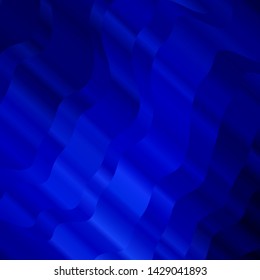 Dark BLUE vector background with curves. Bright sample with colorful bent lines, shapes. Best design for your posters, banners.