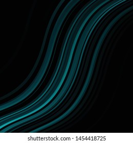 Dark BLUE vector background with curves. Gradient illustration in simple style with bows. Pattern for busines booklets, leaflets
