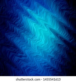 Dark BLUE vector background with curves. Colorful abstract illustration with gradient curves. Pattern for busines booklets, leaflets