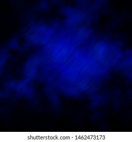 Dark BLUE vector background with curves. Colorful illustration with curved lines. Pattern for commercials, ads.
