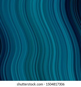Dark BLUE vector background with curves. Abstract illustration with gradient bows. Pattern for busines booklets, leaflets