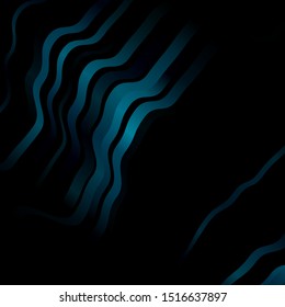 Dark BLUE vector background with curves. Bright illustration with gradient circular arcs. Design for your business promotion.