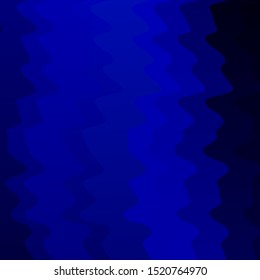 Dark BLUE vector background with curves. Bright illustration with gradient circular arcs. Best design for your ad, poster, banner.