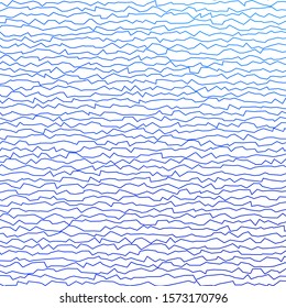 Dark BLUE vector background with curves. Colorful abstract illustration with gradient curves. Pattern for commercials, ads.