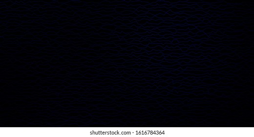 Dark BLUE vector background with curves. Illustration in abstract style with gradient curved.  Template for cellphones.