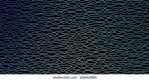 Dunkler BLAU-Vektorillustration-Hintergrund mit Kurven. Farbige abstrakte Illustration mit Farbverlauf-Kurven. Das beste Design für Ihre Anzeige, Ihr Poster, Ihr Banner.