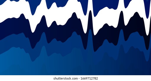Dark BLUE vector background with curves. Colorful illustration in circular style with lines. Pattern for commercials, ads.