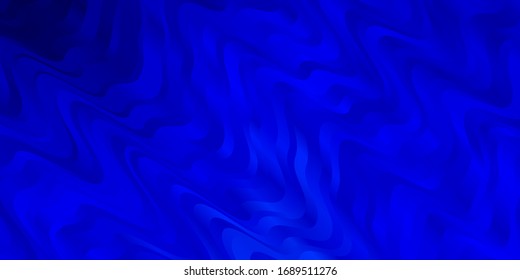 Fondo vectorial azul oscuro con curvas. Ilustración en estilo de medio tono con curvas degradadas.  Patrón de anuncios, comerciales.