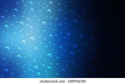 Dark BLUE vector background with dots. Abstract illustration with colored bubbles in nature style. Beautiful design for your business natural advert.