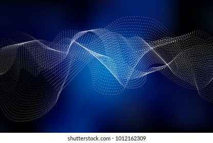 Dark BLUE vector background with dots. Beautiful colored illustration with blurred circles in nature style. Pattern can be used as texture of water, rain drops.
