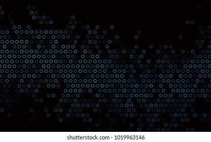 Dark BLUE vector  background with dots. Blurred bubbles on abstract background with colorful gradient. Beautiful design for your business natural advert.