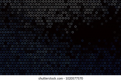 Dark BLUE vector  background with dots. Glitter abstract illustration with blurred drops of rain. Completely new template for your brand book.