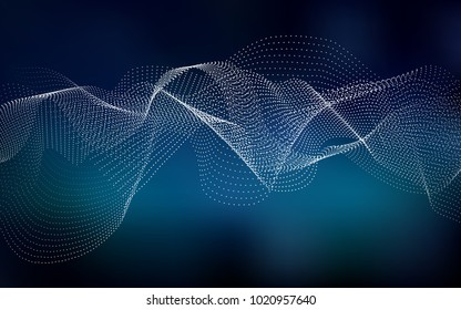 Dark BLUE vector background with dots. Modern abstract illustration with colorful water drops. Beautiful design for your business natural advert.