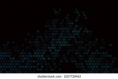 Dark BLUE vector  background with dots. Blurred bubbles on abstract background with colorful gradient. The pattern can be used for aqua ad, booklets.