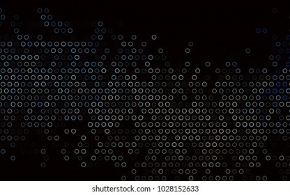 Dark BLUE vector  background with dots. Modern abstract illustration with colorful water drops. Pattern can be used as texture of water, rain drops.