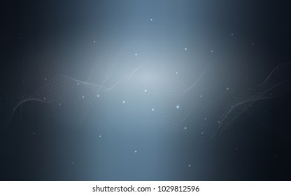 Dark BLUE vector background with dots. Blurred decorative design in abstract style with bubbles. The pattern can be used for beautiful websites.