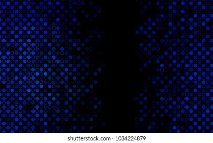 Dark BLUE vector  background with dots. Abstract illustration with colored bubbles in nature style. Completely new template for your brand book.