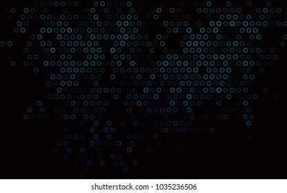 Dark BLUE vector  background with dots. Abstract illustration with colored bubbles in nature style. Completely new template for your brand book.