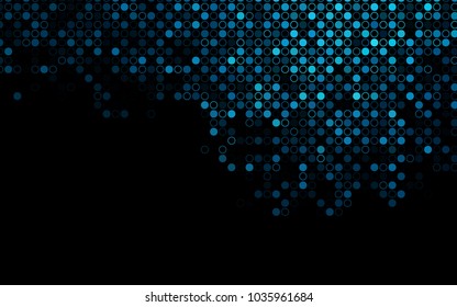 Dark BLUE vector  background with dots. Modern abstract illustration with colorful water drops. Beautiful design for your business natural advert.