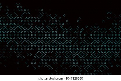 Dark BLUE vector  background with dots. Illustration with set of shining colorful abstract circles. Beautiful design for your business natural advert.