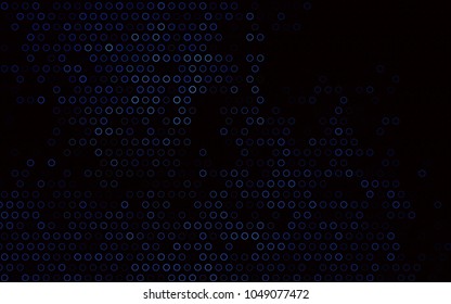 Dark BLUE vector  background with dots. Beautiful colored illustration with blurred circles in nature style. New design for ad, poster, banner of your website.