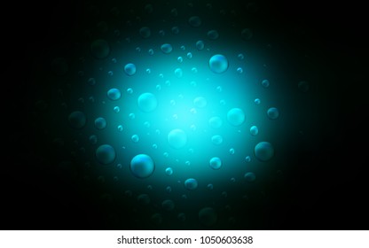 Dark BLUE vector background with dots. Abstract illustration with colored bubbles in nature style. Beautiful design for your business natural advert.