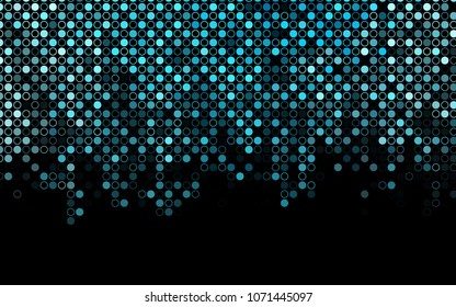 Dark BLUE vector  background with dots. Blurred decorative design in abstract style with bubbles. The pattern can be used for aqua ad, booklets.