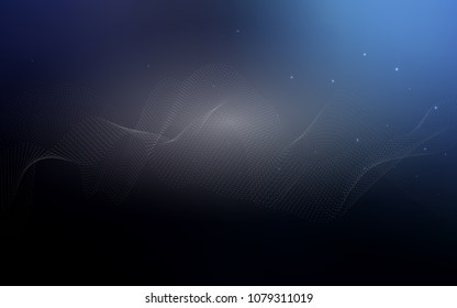 Dark BLUE vector background with dots. Beautiful colored illustration with blurred circles in nature style. Beautiful design for your business natural advert.
