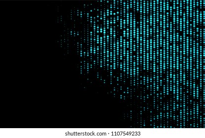 Dark BLUE vector  background with dots. Glitter abstract illustration with blurred drops of rain. Completely new template for your brand book.
