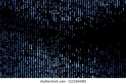 Dark BLUE vector  background with dots. Glitter abstract illustration with blurred drops of rain. Completely new template for your brand book.