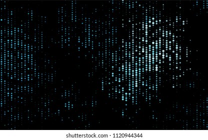 Dark BLUE vector  background with dots. Abstract illustration with colored bubbles in nature style. Pattern can be used as texture of water, rain drops.