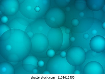 Dark BLUE vector background with dots. Modern abstract illustration with colorful water drops. The pattern can be used for ads, leaflets of liquid.