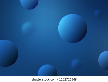 Dark BLUE vector background with dots. Beautiful colored illustration with blurred circles in nature style. The pattern can be used for beautiful websites.