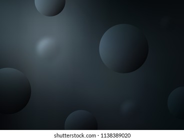 Dark BLUE vector background with dots. Illustration with set of shining colorful abstract circles. The pattern can be used for ads, leaflets of liquid.