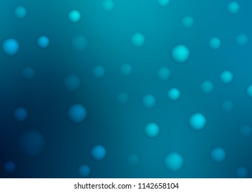 Dark BLUE vector background with dots. Modern abstract illustration with colorful water drops. Beautiful design for your business natural advert.
