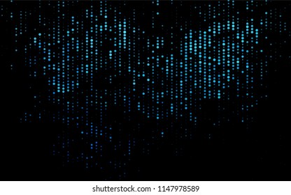 Dark BLUE vector  background with dots. Modern abstract illustration with colorful water drops. Completely new template for your brand book.