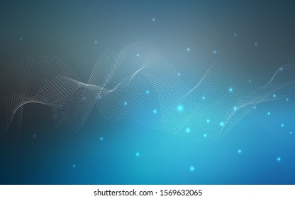 Dark BLUE vector background with dots. Glitter abstract illustration with blurred drops of rain. Beautiful design for your business natural advert.