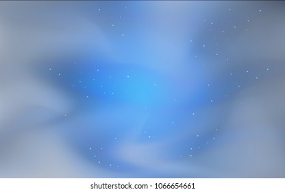 Dark BLUE vector background with galaxy stars. Shining illustration with sky stars on abstract template. Pattern for astronomy websites.
